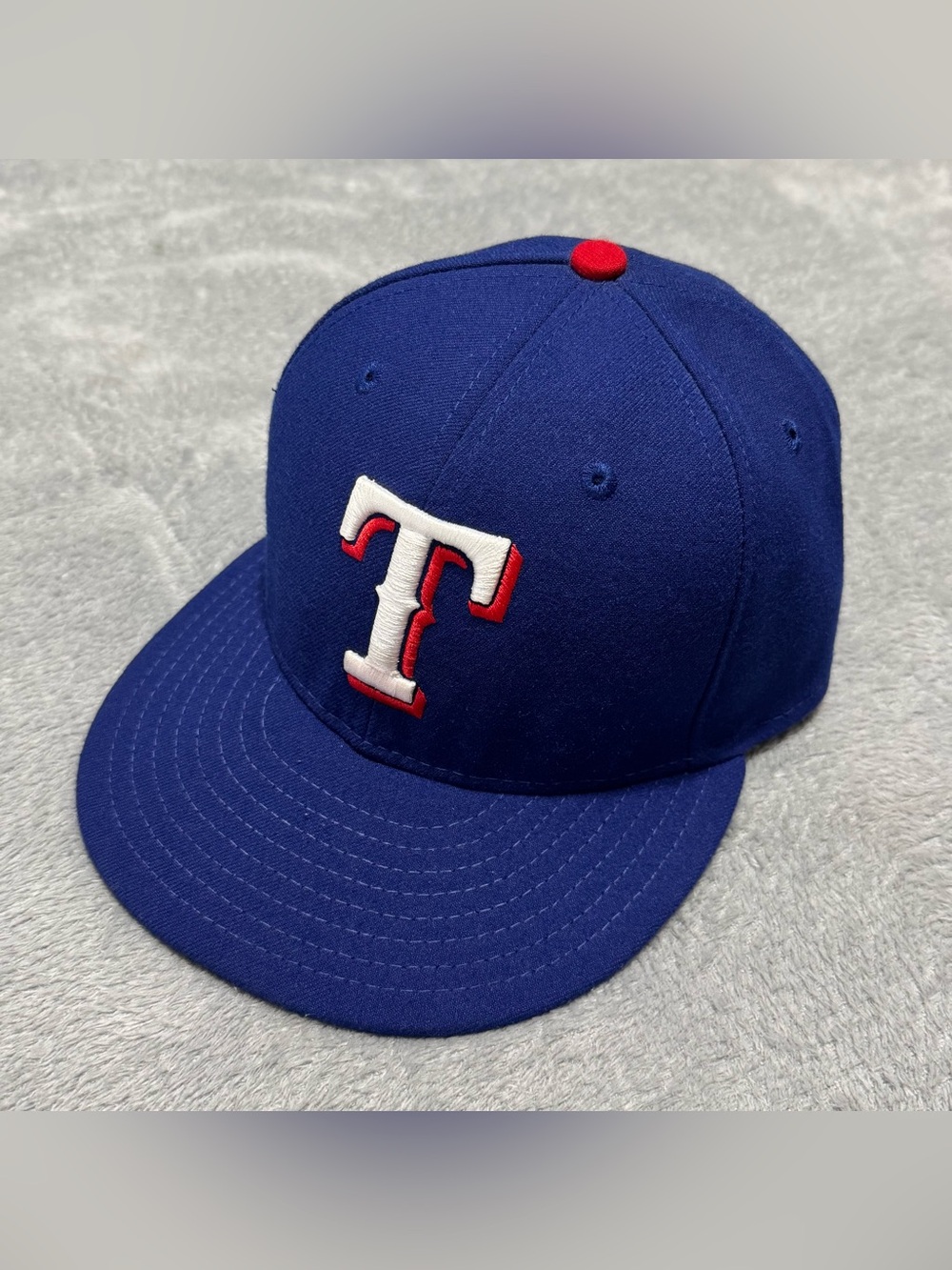 Texas Rangers Fitted Hat 7 1/4 New Era 59FIFTY MLB Authentic On Fiield USA Made